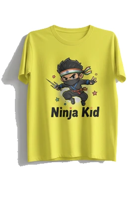 Dundri Boys Ninja T-Shirt – Round Neck Half Sleeve Dundri boys round neck half sleeve t-shirt ninja design casual wear
